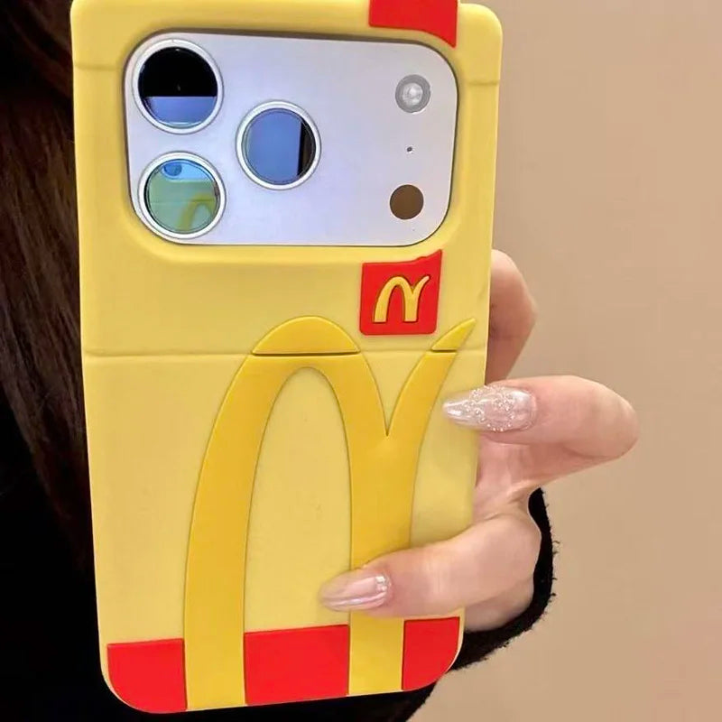 Chic M Bag Cartoon Rubber Silicon Soft Phone Case for iPhone 17 Pro 16 15 Pro Max 14 Pro 13 12 Pro Max Cover
