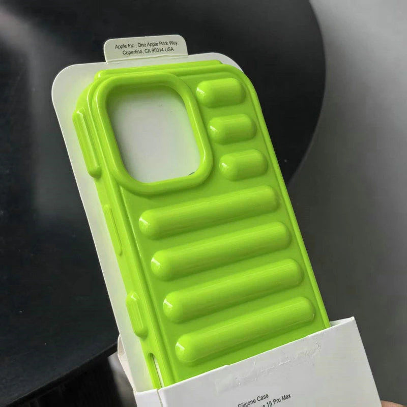 3D Capsule Air Cushion Shockproof Transparent Case For iPhone 16 15 14 13 12 11 Pro Max X XR XS Fashion Bright Color Soft Cover