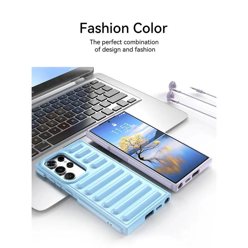 Air Cushion capsule shockproof phone case for Samsung Galaxy S25 S24 ultra Fe plus A55 A36 A26 A16 A05 armour protective cover