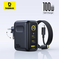 【New Sale】Baseus 100W Charger Fast Charger For iPhone 17 16 Xiaomi Samsung Laptop Tablet Charger PD Charger USB Phone Charger