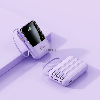 66W super fast charging with its own cable, power bank 20000mAh large-capacity mobile power supply