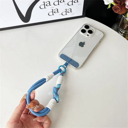 Cute Mobile Phone Lanyard Hanging Decoration Can PLR Carried Twist Rope Anti-loss Pendant Fashion Strong Wrist Short Straps Band