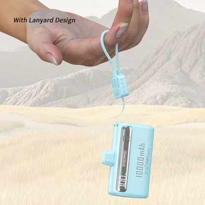 Mini Capsule Power Bank 10000mAh 22.5W Type-C Fast Charging Portable Charger External Battery For iPhone Xiaomi Samsung Huawei