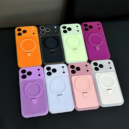 Deluxe Jelly Silicone Holder Fine Hole Mobile Phone Case for iPhone 17 Pro Max 17 Pro 16 Pro Max 15 Shockproof Protection Cover