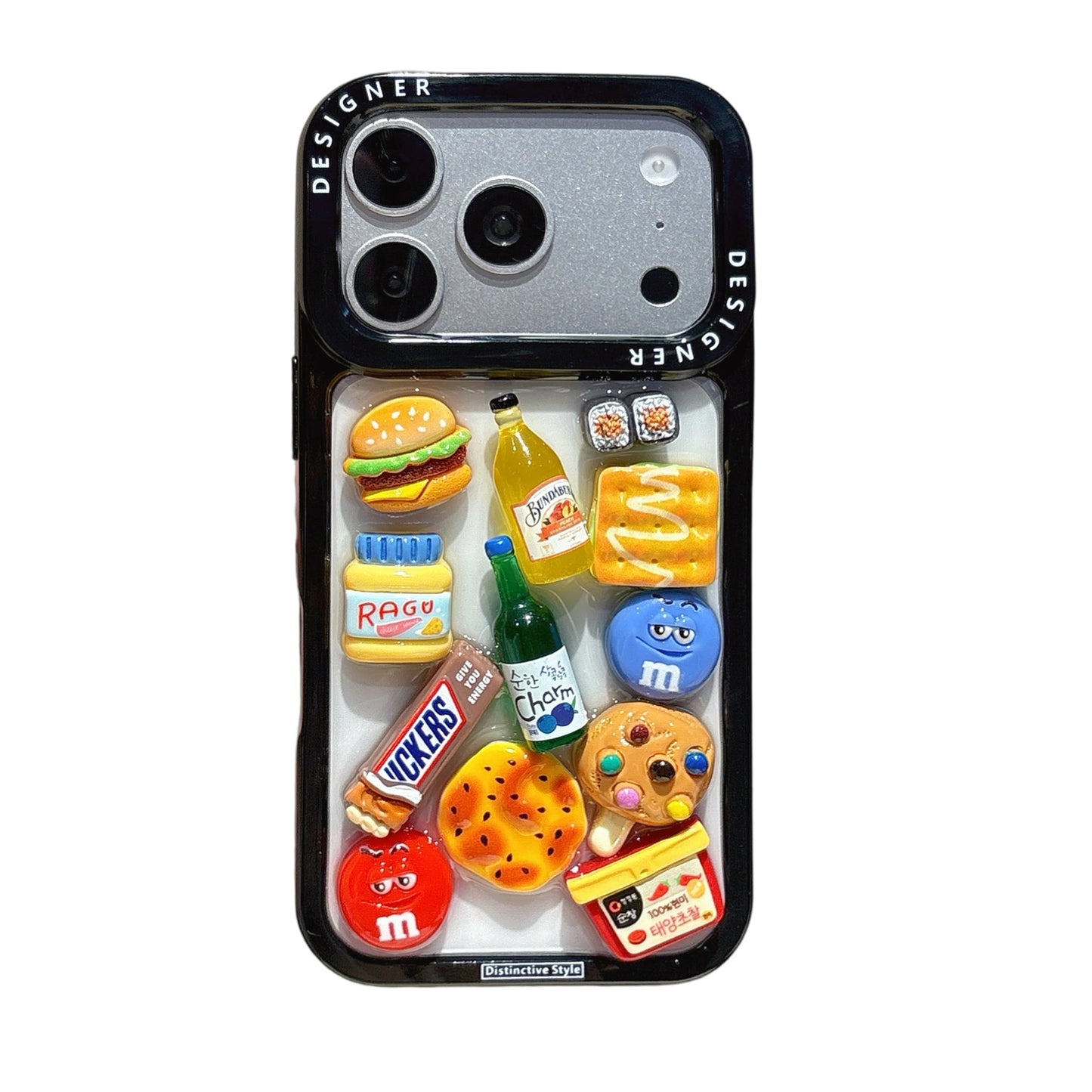 3D drip glue South Korea Wine Bottle Fun Phone Case For iPhone 17 ProMAX 16 15 14 13 Pro Max 14 15 16 Plus 17Air Protective Case