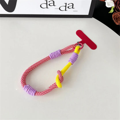 Cute Mobile Phone Lanyard Hanging Decoration Can PLR Carried Twist Rope Anti-loss Pendant Fashion Strong Wrist Short Straps Band