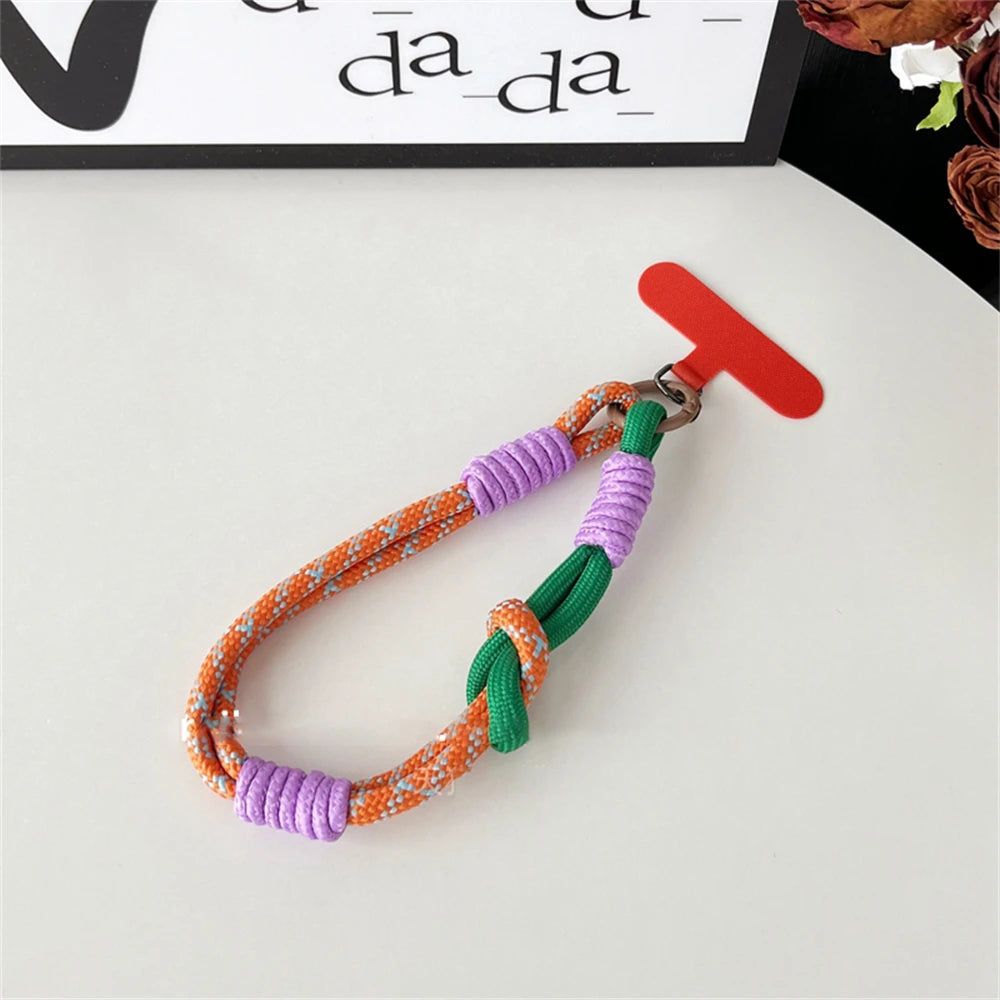 Cute Mobile Phone Lanyard Hanging Decoration Can PLR Carried Twist Rope Anti-loss Pendant Fashion Strong Wrist Short Straps Band