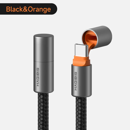Hagibis USB C to USB C Cable With Protective Cap 240W Type C Cable PD 3.1 Fast Charging Cord for iPhone 16 17 Macbook Pro iPad