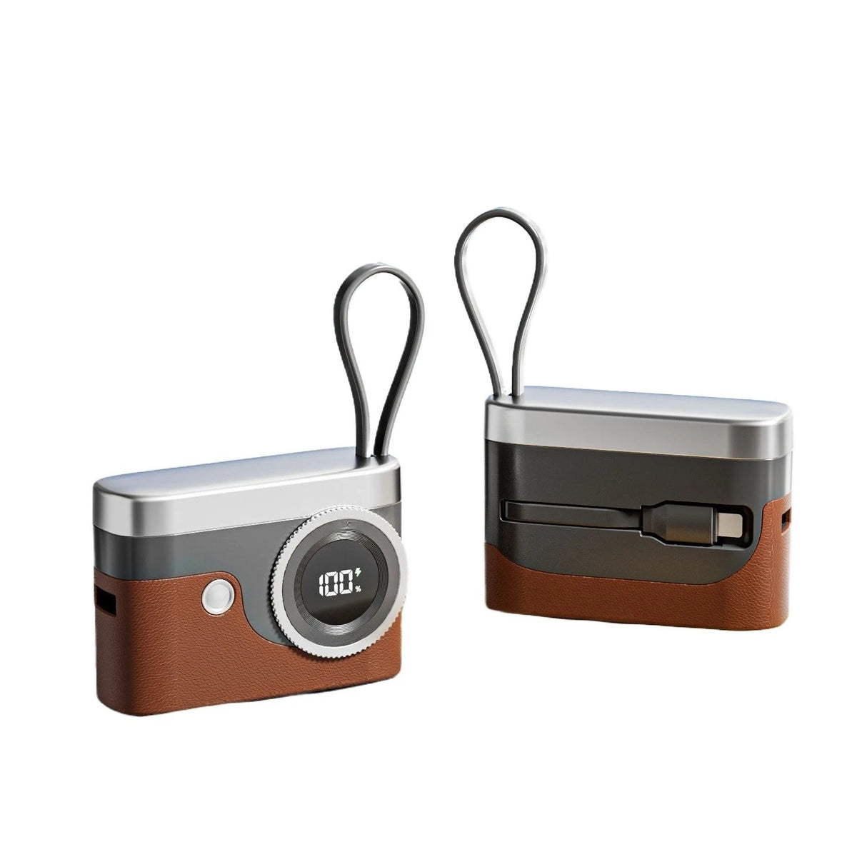 Power Bank 10000Ah with Built in Cable Large Capacity Portable Charger for Phone Tablet Camera