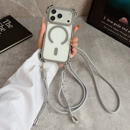 Adjustable Lanyard Phone Case Suitable For iPhone 17 Pro Max Crossbody Long Lanyard 13 16 15 14 Plus Magnetic Protective Case