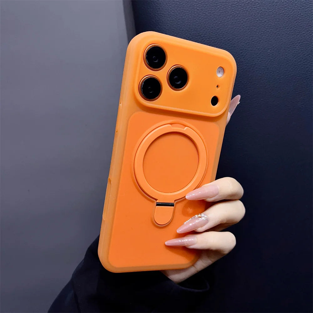 Deluxe Jelly Silicone Holder Fine Hole Mobile Phone Case for iPhone 17 Pro Max 17 Pro 16 Pro Max 15 Shockproof Protection Cover