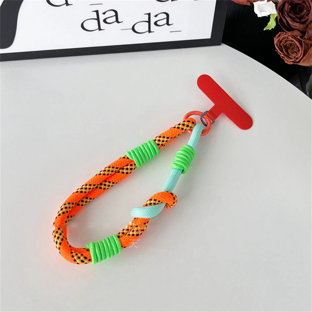 Cute Mobile Phone Lanyard Hanging Decoration Can PLR Carried Twist Rope Anti-loss Pendant Fashion Strong Wrist Short Straps Band