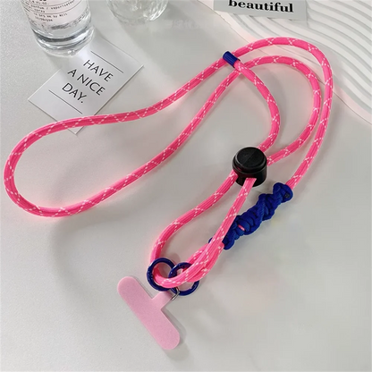 Cute Phone Lanyard Adjustable Diameter Outdoor Universal Case Crossbody Shoulder Card Neck Cord Clip Hang Anti-lost Wrist Strap