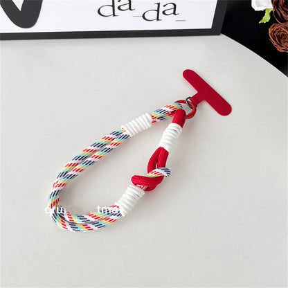 Cute Mobile Phone Lanyard Hanging Decoration Can PLR Carried Twist Rope Anti-loss Pendant Fashion Strong Wrist Short Straps Band