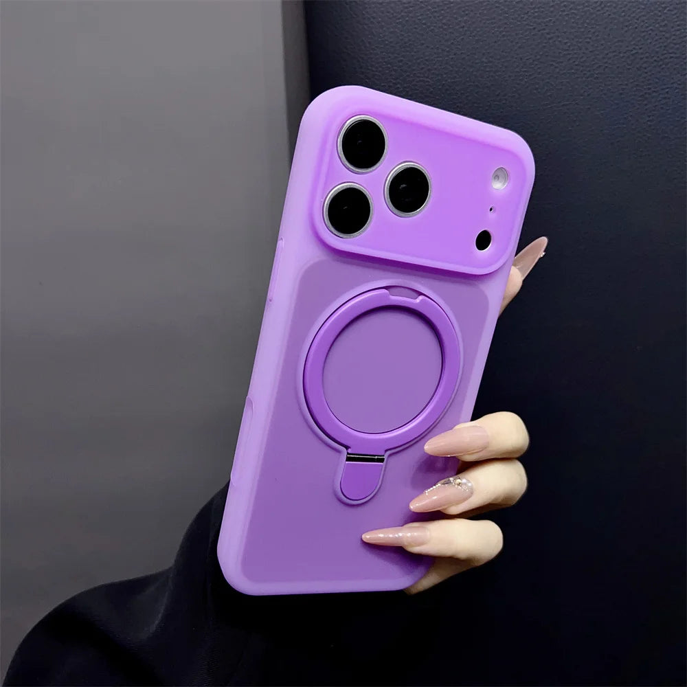 Deluxe Jelly Silicone Holder Fine Hole Mobile Phone Case for iPhone 17 Pro Max 17 Pro 16 Pro Max 15 Shockproof Protection Cover