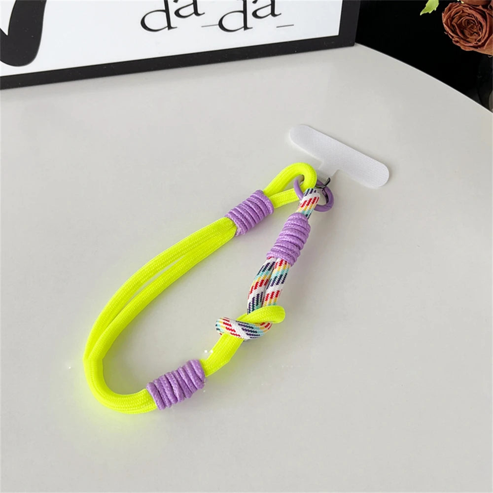 Cute Mobile Phone Lanyard Hanging Decoration Can PLR Carried Twist Rope Anti-loss Pendant Fashion Strong Wrist Short Straps Band