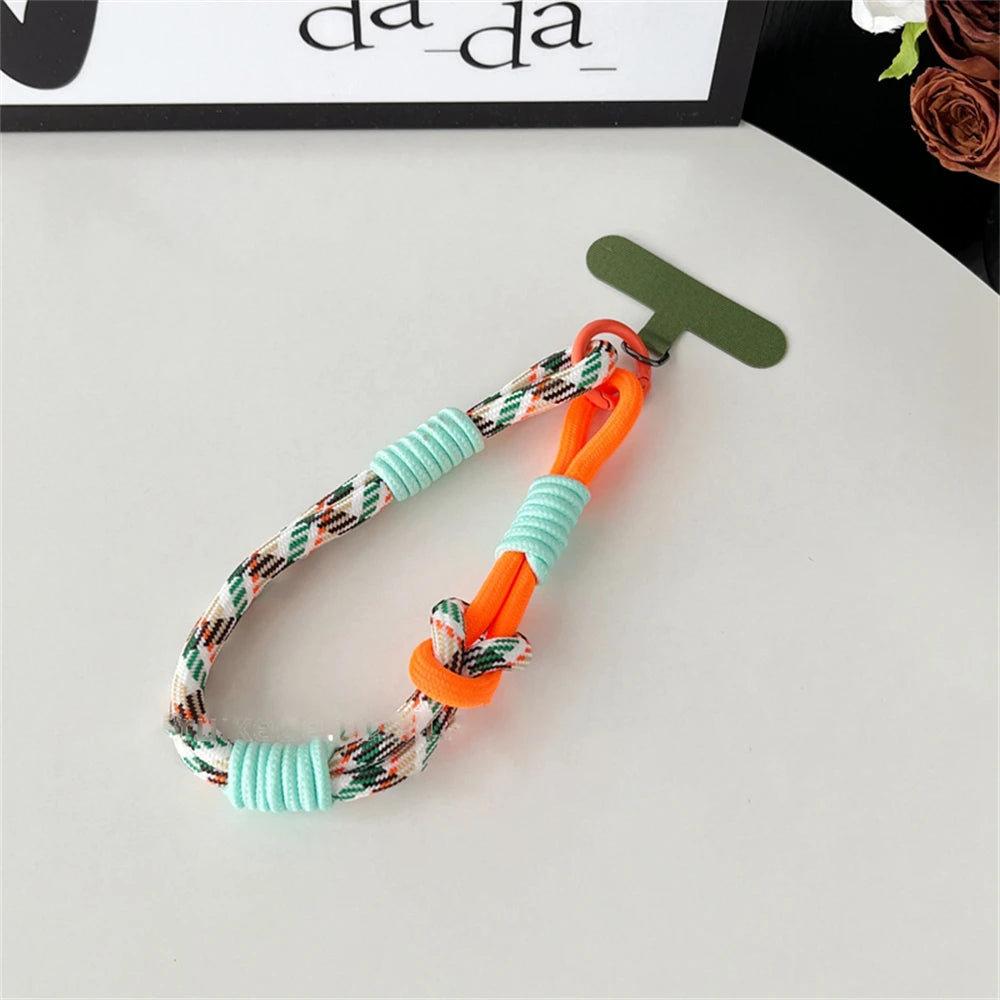 Cute Mobile Phone Lanyard Hanging Decoration Can PLR Carried Twist Rope Anti-loss Pendant Fashion Strong Wrist Short Straps Band